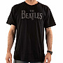 The Beatles tričko, Drop T Logo Diamante Crystals Black, pánské