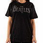 The Beatles tričko, Drop T Logo Diamante Crystals Black, pánské