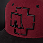 Rammstein kšiltovka Snapback, Bordeaux Red & Black, unisex one size