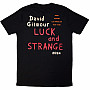 Pink Floyd tričko, David Gilmour Luck & Strange Stage Shot BP Black, pánské