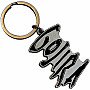 Gojira kovová klíčenka 45x30 mm, Logo Black Silver Zinc