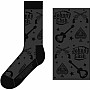 Johnny Cash ponožky, Guitars 'n Guns Grey & Black, unisex - velikost 7 až 11 (40 - 45)