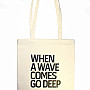 Lake Malawi Tote Bag, When A Wave (Ecru)