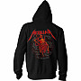 Metallica mikina, Skull Screaming Red BP Black, pánská