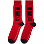 Metallica ponožky, Stressed Logo Red, unisex - velikost 6 až 11 (39 až 45)