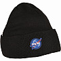 NASA zimní kulich, NASA Embroidery Logo Black Onesize