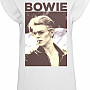 David Bowie tričko, David Smoking Girly White, dámské