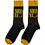 Nirvana ponožky, Logo Stacked Black, unisex - velikost 7 až 11 (41 až 45)
