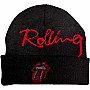 Rolling Stones zimní kulich, Embellished Classic Tongue BP Black