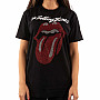 Rolling Stones tričko, Logo & Tongue Diamante Black, pánské