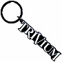 Trivium kovová klíčenka 65 mm, Logo Black Zinc