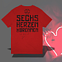 Rammstein tričko, Sechs Herzen BP Red, pánské